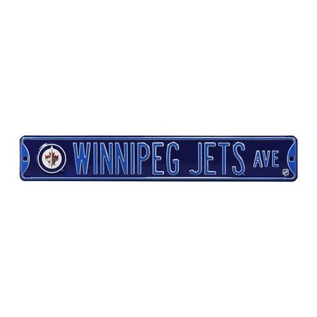 AUTHENTIC STREET SIGNS Authentic Street Signs 28161 Winnipeg Jets Avenue Navy Logo 28161